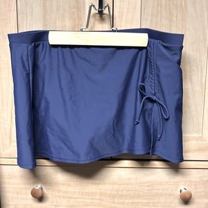 Blue swim skirt with attached bikini underneath women’s large